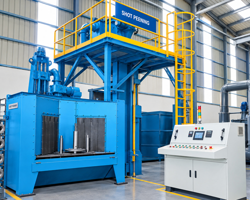 Gear-teeth shot-peening machine