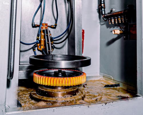 Bull gear induction hardening